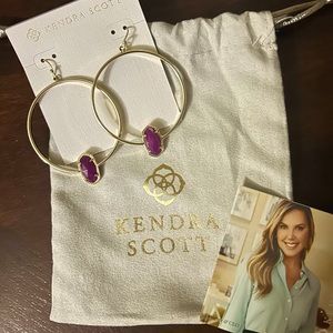 Kendra Scott Hoops Purple with gold
